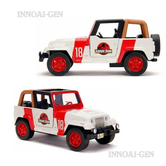 Jada Toys Jurassic World 1:32 Jeep Wrangler Die-cast Car Toys for Kids and Adult - Picture 3 of 11